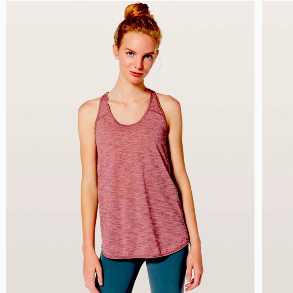 Lululemon Essential Tank Heathered Burgundy Size 4